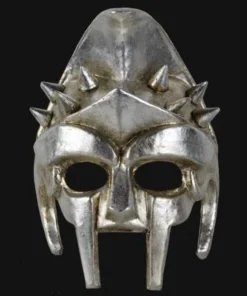 Carta Alta Gladiator Silver Mask Male Venetian Masquerade