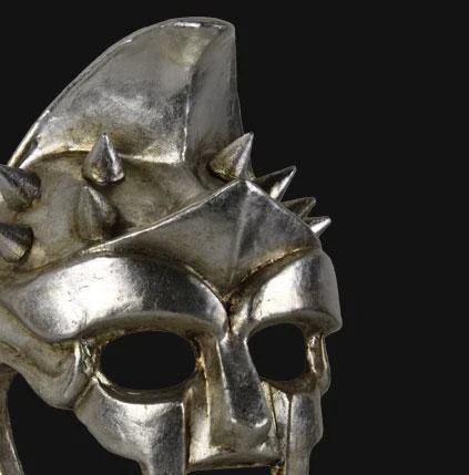 Carta Alta Gladiator Silver Mask Male Venetian Masquerade 5 Carta Alta Gladiator Silver Mask Male Venetian Masquerade