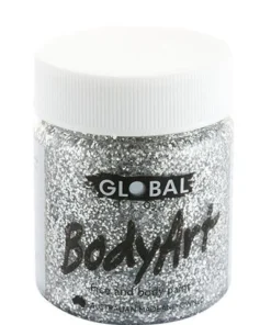 Global Colours Buy Costumes Silver Glitter Body And Face Paint