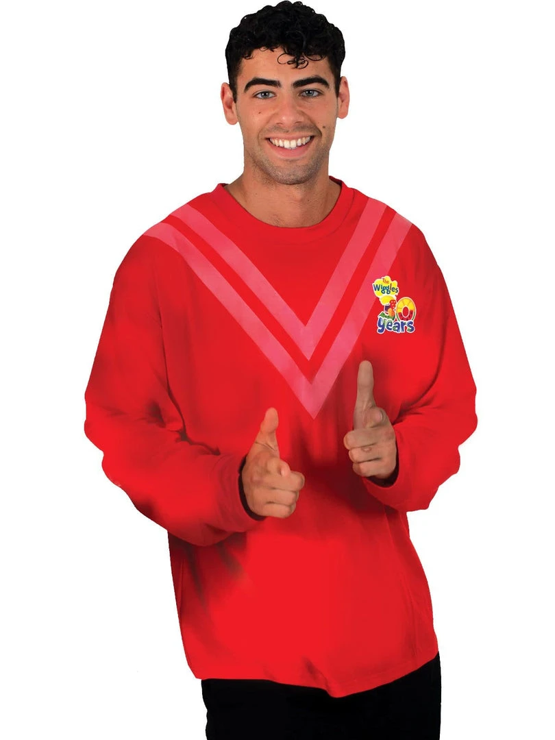 Rubie's Simon Red Wiggles Deluxe 30th Anniversary Costume Top For Adults 4 Rubie's Simon Red Wiggles Deluxe 30th Anniversary Costume Top For Adults
