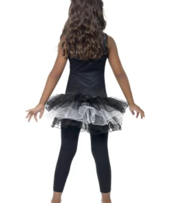 Smiffy's Kids Skeleton Tutu Dress Girls Halloween Costume