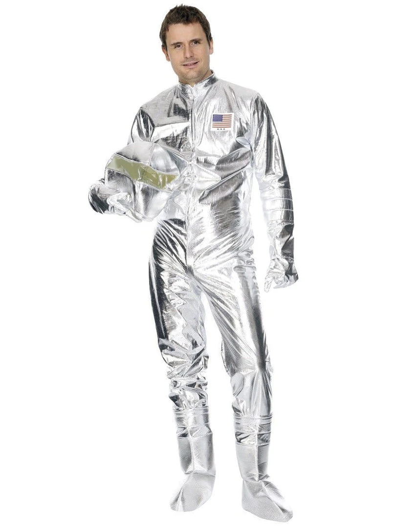 Smiffys Spaceman Costume Silver Jumpsuit 4 Smiffys Spaceman Costume Silver Jumpsuit