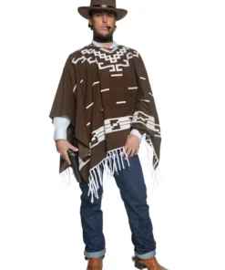 Smiffys Spaghetti Western Poncho Costume Mens