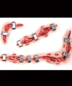 Tinsley Transfers Stapled Face Wound Scars Halloween Costume Makeup 3D FX Transfers