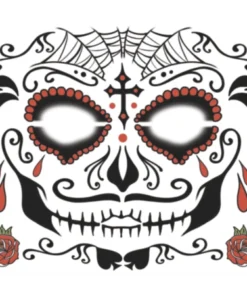 Tinsley Transfers Womens Sugar Man Face Temporary Tattoo