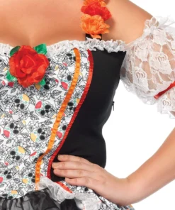 Leg Avenue Womens Sugar Skull Senorita Women's Mexican Plus Size Costume
