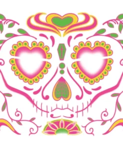 Tinsley Transfers Womens Sugar Woman Face Temporary Tattoo