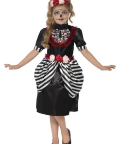 Smiffy's Sugar Skull Girls Mexican Halloween Costume Kids
