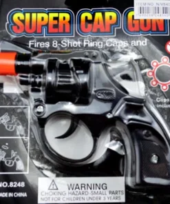 Jack In The Box Pistol Toy Black Cap Gun Costume Accessory