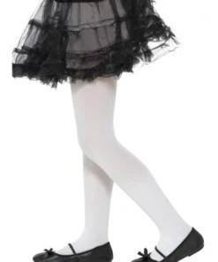 Smiffy's Tights Girls White Opaque