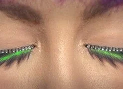 Carnival Products Womens Tint And Crystals Blue Eyelashes Black