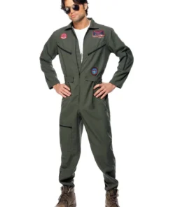 Smiffy's Top Gun Maverick Goose Iceman Classic Flight Suit Mens