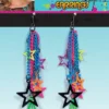 Amscan Totally 80s Star Dangle Earrings Womens