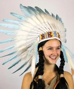 Interalia Womens Indian Turquoise Native American Headdress