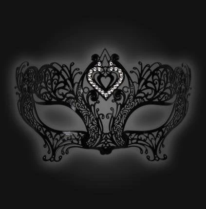 Carta Alta Heart Design Venetian Female Filigree Mask 3 Carta Alta Heart Design Venetian Female Filigree Mask