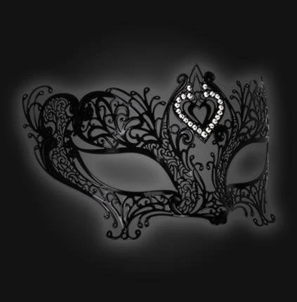 Carta Alta Heart Design Venetian Female Filigree Mask 4 Carta Alta Heart Design Venetian Female Filigree Mask