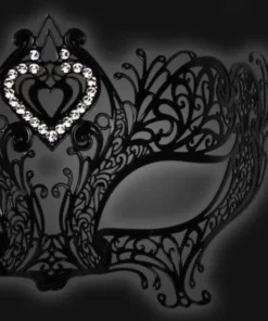 Carta Alta Heart Design Venetian Female Filigree Mask 7 Carta Alta Heart Design Venetian Female Filigree Mask