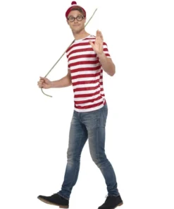 Smiffy's Mens Where's Wally Adult Fancy Dress Costume Kit