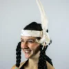 Interalia Womens Indian White Headband Native American Headdress 1 Interalia Womens Indian White Headband Native American Headdress