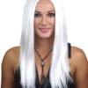 Carnival Products Womens White Wig Long With Centre Part