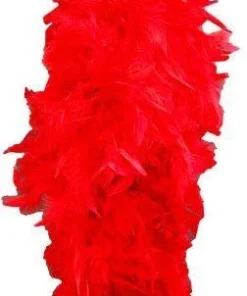 Sweidas Womens Feather Boa Deluxe Plush Red