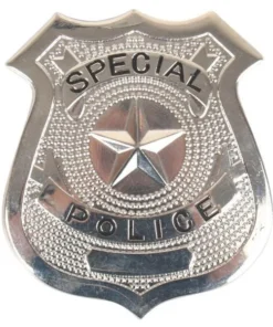 Tomfoolery Buy Costumes Police Silver Metal Badge