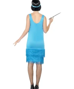 Smiffy's Womens Flirty Flapper 1920s Blue Costume For Women
