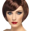 Smiffy's Chicago Bob Short Brown Straight Wig Womens Costume Fancy Dress Cosplay Hair