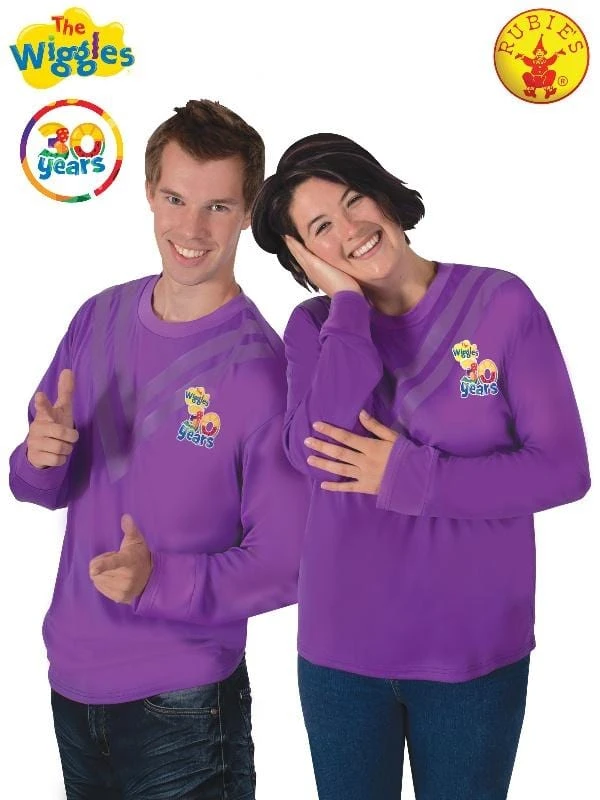 Rubie's Lachy Purple Wiggles Deluxe 30th Anniversary Costume Top For Adults 3 Rubie's Lachy Purple Wiggles Deluxe 30th Anniversary Costume Top For Adults