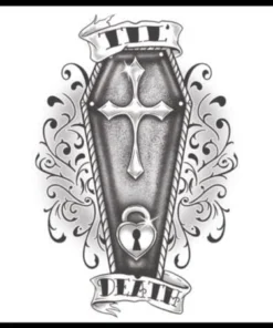 Tinsley Transfers Womens Gothic Til Death Temporary Tattoo