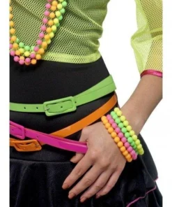 Smiffy's Eighties Bracelets 80s Neon Fluoro Beaded