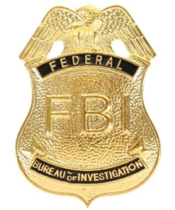 Tomfoolery FBI Gold Metal Costume Badge Buy Costumes
