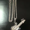 Carnival Products Buy Costumes Guitar Necklace Silver Metal