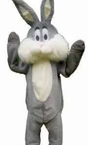 Disguises Bunny Grey Adult Mascot Hire Costume