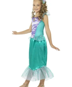 Smiffy's Mermaid Little Deluxe Princess Girls And Tween Size Costume