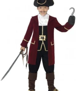 Smiffy's Kids Pirate Deluxe Captain Boys Costume