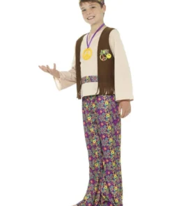 Smiffy's Hippie Boy 60s 70s Retro Fancy Dress Disco Costume
