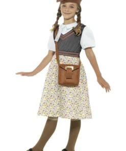 Smiffy's School Girl Old Fashion Wartime Book Week Character Costume