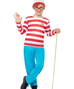 Smiffy's Where's Wally Boys Book Week Fancy Dress Costume