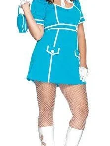 Disguises Flight Attendant Classique Plus Womens 1960s Hire Costume