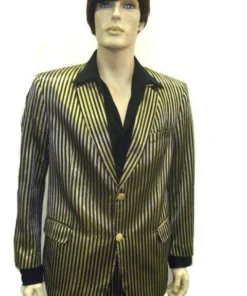 Disguises Mens Gangster 1920's Pimp Gold Suit Men's Hire Costume