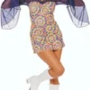 Disguises Go Go Girl Fluoro Womens 1960s Hire Costume