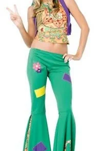 Disguises Hippie Aquarius Girl Womens Hire Costume