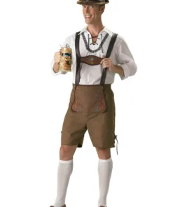 In Character Oktoberfest Costume Lederhosen Deluxe Mens Hire Costume