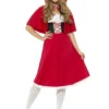 Smiffy's Womens Red Riding Hood Vintage Adults Book Week Fairytale Costume