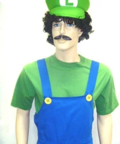 Disguises Luigi Mens Hire Costume Super Plumber Bros. Fancy Dress