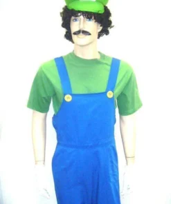 Disguises Luigi Mens Hire Costume Super Plumber Bros. Fancy Dress
