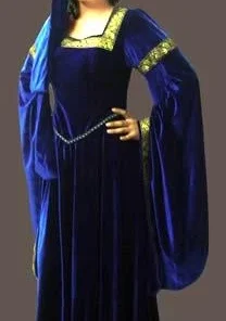 Disguises Princess Medieval Imperial Blue Womens Hire Costume