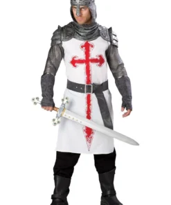 In Character Mens Crusader Medieval Knight Adult Hire Costume