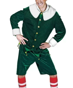 Disguises Holly Jolly Elf Adult Hire Costume Mens